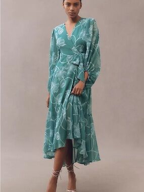 Hutch “Robyn” Floral High-Low Wrap Dress size Medium NWT